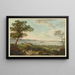 Vue de Cerlier et du lac de Bienne - Johann Ludwig Aberli — framed artwork on a wall