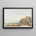 View of the Cerlier Castle and Lake Bienne - Johann Ludwig Aberli — framed artwork on a wall