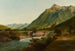 View of Wimmis Castle and Surroundings - Johann Ludwig Aberli — artwork view