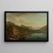 View of the village and Lake Brienz - Johann Ludwig Aberli — framed artwork on a wall