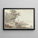 View taken around Lake Bienne - Johann Ludwig Aberli — framed artwork on a wall