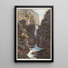 The Middle Bridge of the Via Mala - Johann Ludwig Bleuler — framed artwork on a wall