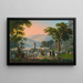 Village scene in Unterseen - Johann Ludwig Bleuler — framed artwork on a wall