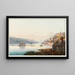 View of Caub from the Pfalz of the ruins of Schoenberg and Gutenfels - Johann Ludwig Bleuler — framed artwork on a wall