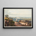 Vue de Neuwied prise près de la ruine de Fredericstein nommée Teufelstein - Johann Ludwig Bleuler — framed artwork on a wall