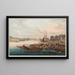 View of Rüdesheim and Johannisberg taken from Bingen - Johann Ludwig Bleuler — framed artwork on a wall