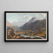 Vue de la jonction des deux sources du Rhin antérieur, celle du Mont Badus et du Crispalt, prise près de Chiamut - Johann Ludwig Bleuler — framed artwork on a wall