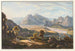 View of the Ruin of Haldenstein above Ragatz and the City of Sargans - Johann Ludwig Bleuler — artwork view