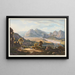 View of the Ruin of Haldenstein above Ragatz and the City of Sargans - Johann Ludwig Bleuler — framed artwork on a wall