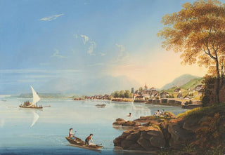 Johann Ludwig Bleuler - Vue de la ville de Neuchatel en Suisse.webp