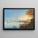 View of the city of Neuchâtel in Switzerland - Johann Ludwig Bleuler — framed artwork on a wall