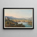 View of Werdenberg Castle and the Rhine Valley - Johann Ludwig Bleuler — framed artwork on a wall