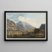 Vue du village de Trons, historique au sujet de la confédération du Canton des Grisons - Johann Ludwig Bleuler — framed artwork on a wall