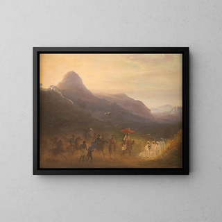 Oriental scene - Johann Martin Bernatz — framed artwork on a wall