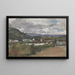 River landscape with bridge - Johann Marx — framed artwork on a wall
