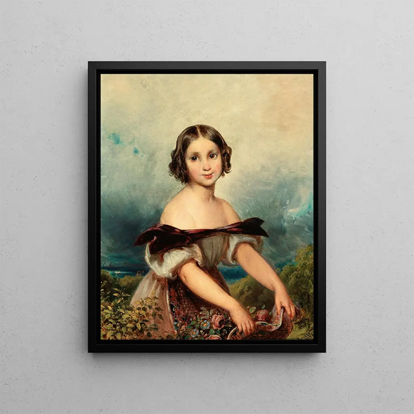 a Bridesmaid - Johann Matthias Ranftl — framed artwork on a wall