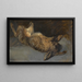 Hare of the field dead lying on the back - Johann Matthias Ranftl — framed artwork on a wall