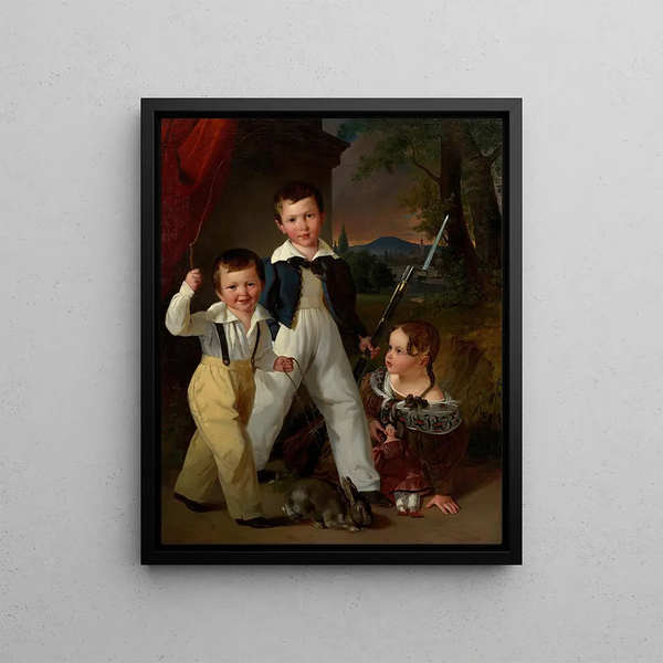 Carl Mathias and Katherine Wisgrill children - Johann Matthias Ranftl — framed artwork on a wall