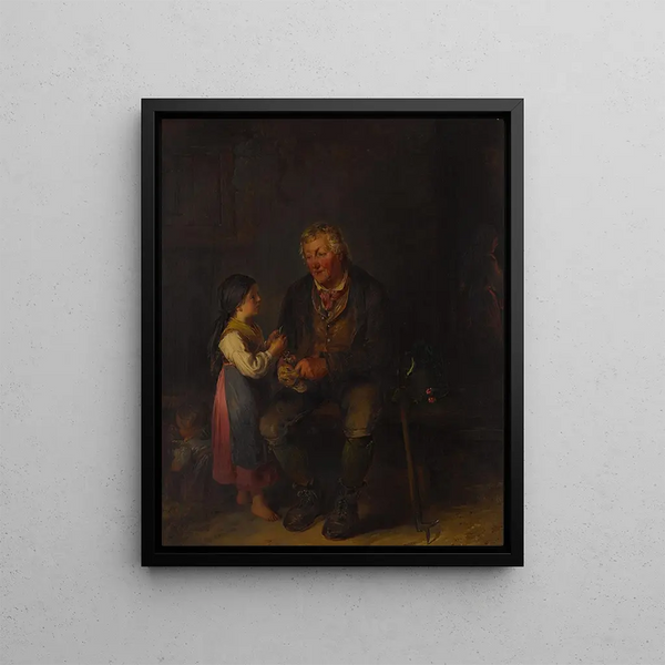 The Grandfather - Johann Matthias Ranftl — framed artwork on a wall