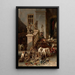 The hunting loot - Johann Matthias Ranftl — framed artwork on a wall