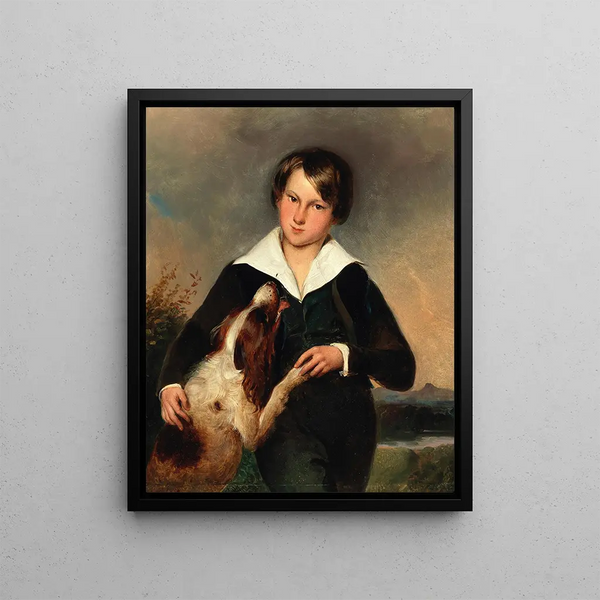 Good friends - Johann Matthias Ranftl — framed artwork on a wall