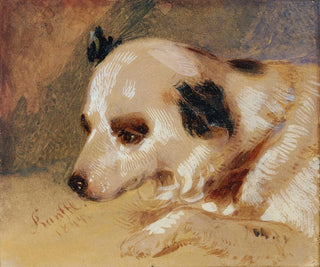 Head of a Dog - Johann Matthias Ranftl — artwork view