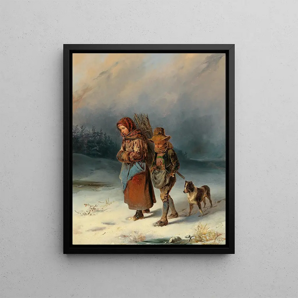 Young brush collectors - Johann Matthias Ranftl — framed artwork on a wall