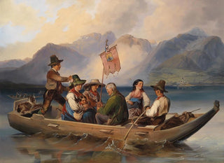 Traversée sur le lac Wolfgang - Johann Matthias Ranftl — artwork view