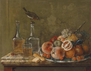 Still life with fruits and glass carafes - Johann Matthias Wurzer — artwork view