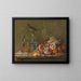 Still life with fruits and glass carafes - Johann Matthias Wurzer — framed artwork on a wall