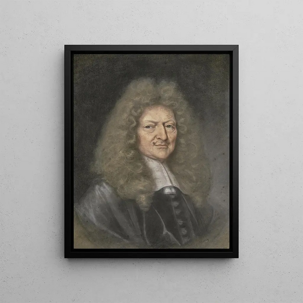 Portrait of the Frankfurt City Councilor Philipp Wilhelm von Günterode - Johann Matthäus von Merian — framed artwork on a wall