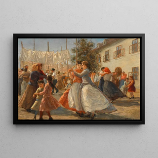 La dernière danse sur le Sechsschimmelberg - Johann Michael Kupfer — framed artwork on a wall