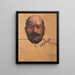 Fiaker Bratfisch Portrait Sketch - Johann Michael Kupfer — framed artwork on a wall
