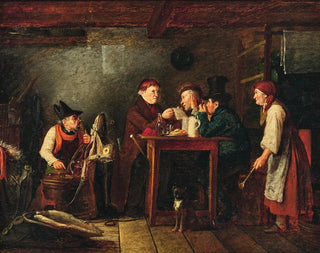 Reading of the old schoolmaster - Johann Michael Neder — artwork view