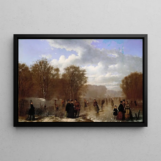 Ice Skating on the Wissahickon - Johann Mongels Culverhouse — framed artwork on a wall