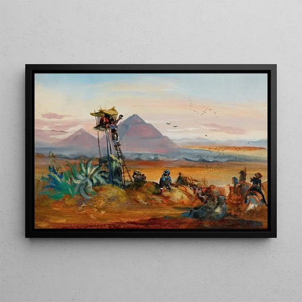 Teotihuacán - Johann Moritz Rugendas — framed artwork on a wall