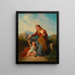 Italian peasant painting with child - Johann Nepomuk Ender — framed artwork on a wall