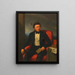 Portrait of a Writer - Johann Nepomuk Ender — framed artwork on a wall