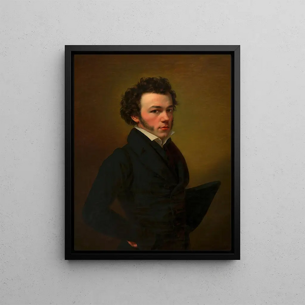 Self-portrait by Johann Nepomuk Ender - Johann Nepomuk Ender — framed artwork on a wall