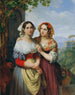 Two Girls in a Landscape - Johann Nepomuk Ender — artwork view