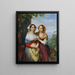 Two Girls in a Landscape - Johann Nepomuk Ender — framed artwork on a wall