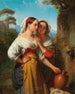 Young Italian women at the fountain - Johann Nepomuk Ender — artwork view