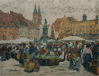 Market at Nuremberg - Johann Nepomuk Geiger — artwork view