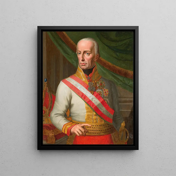 L'empereur François Ier II d'Autriche - Johann Nepomuk Hoechle — framed artwork on a wall