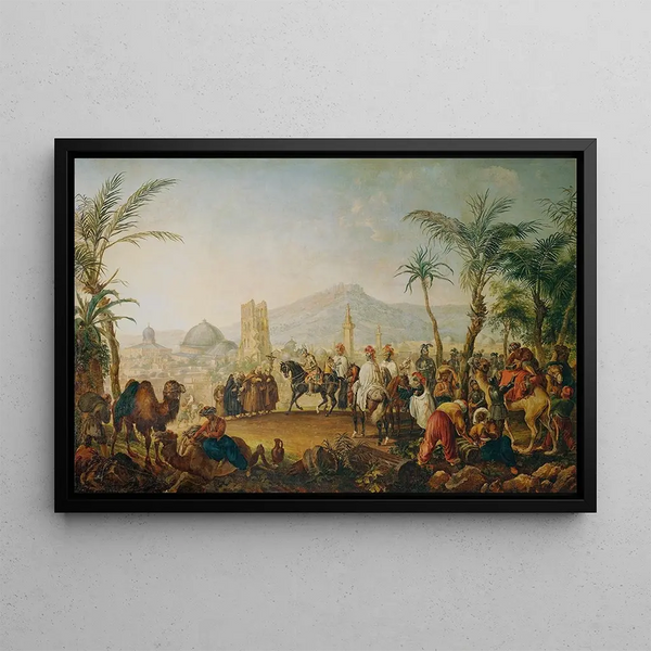 Cross-stitch - Johann Nepomuk Hoechle — framed artwork on a wall