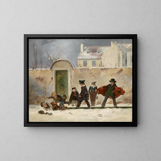 After School - Johann Nepomuk Mayer — framed artwork on a wall