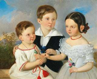 Three Brothers and Sisters - Johann Nepomuk Mayer — artwork view