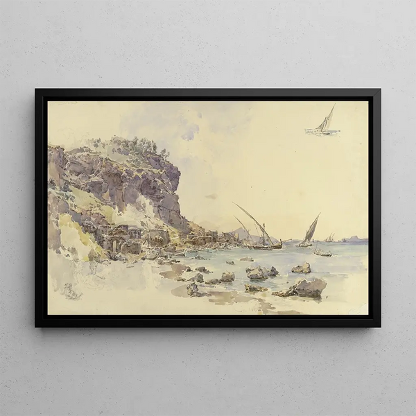 La Marina Grande de Vico - Johann Nepomuk Rauch — framed artwork on a wall