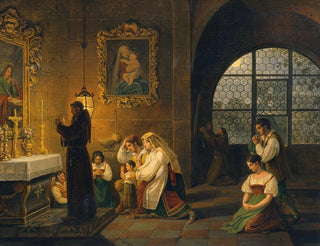 L interior of an Italian church - Johann Nepomuk Schadlberger — artwork view