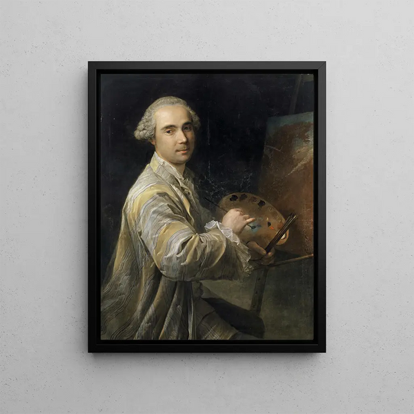 Self-portrait - Johann Nikolaus Grooth — framed artwork on a wall